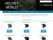 Tablet Screenshot of helmetworld.co.za